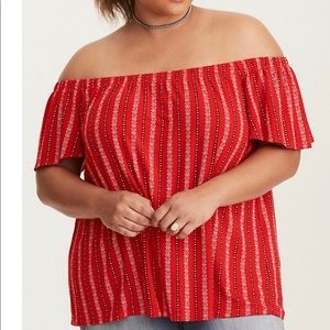 Torrid off the shoulder top